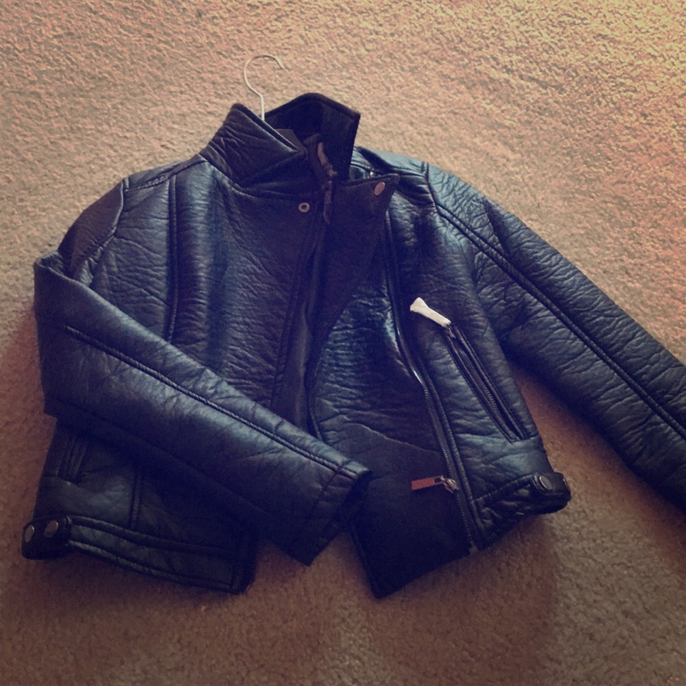 Leather jacket.